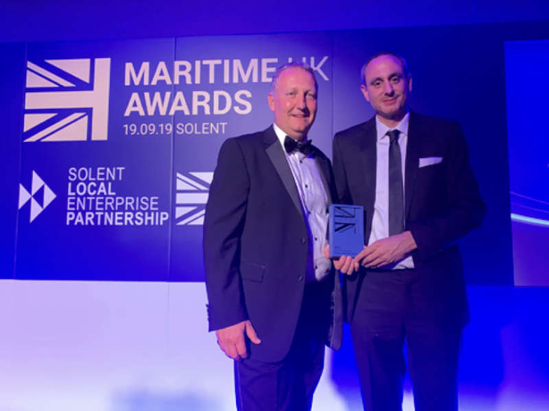 The Shakespeare® Marine team receive their Innovation Award at the Maritime UK Awards 2019.
