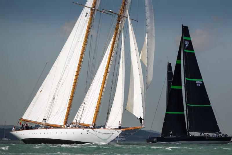 The majestic Eleonora and Bella Mente Maxi 72 at the RYS Bicentenary International Regatta