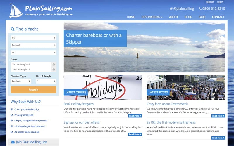 Chartering a yacht is set to be “Plain Sailing” from now on: Revolutionary online yacht charter service launches