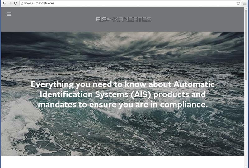 Website dedicated to maritime safety featuring all aspects of AIS launches