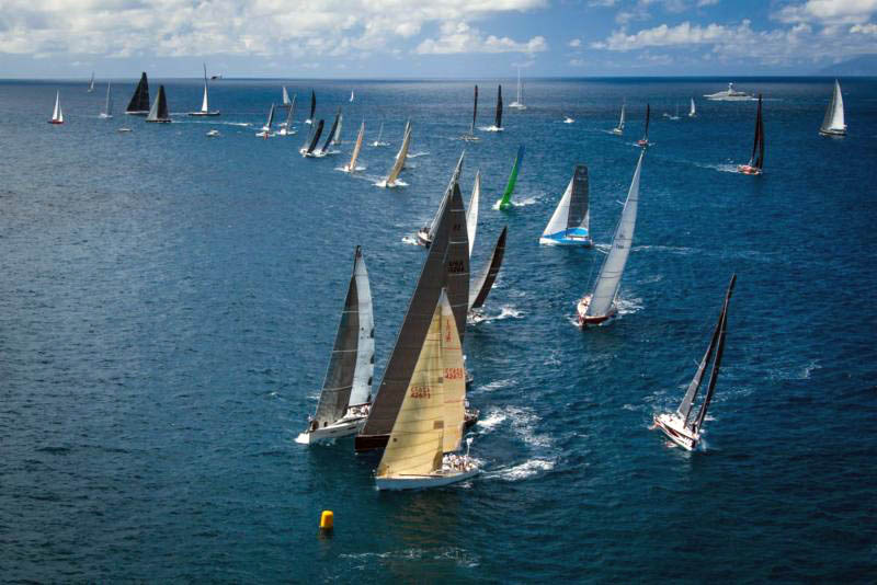 Second fleet to start the 600 mile RORC Caribbean 600: IRC1 & Class40 fleet made an impressive sight  © RORC/ELWJ Photography