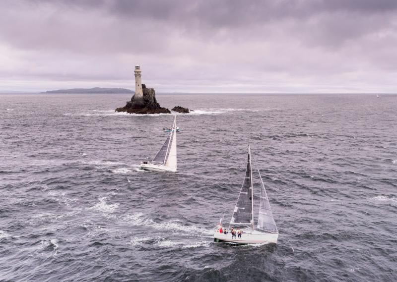 Zarafa and Inspire at the Fastnet Rock © Rolex/Kurt Arrigo
