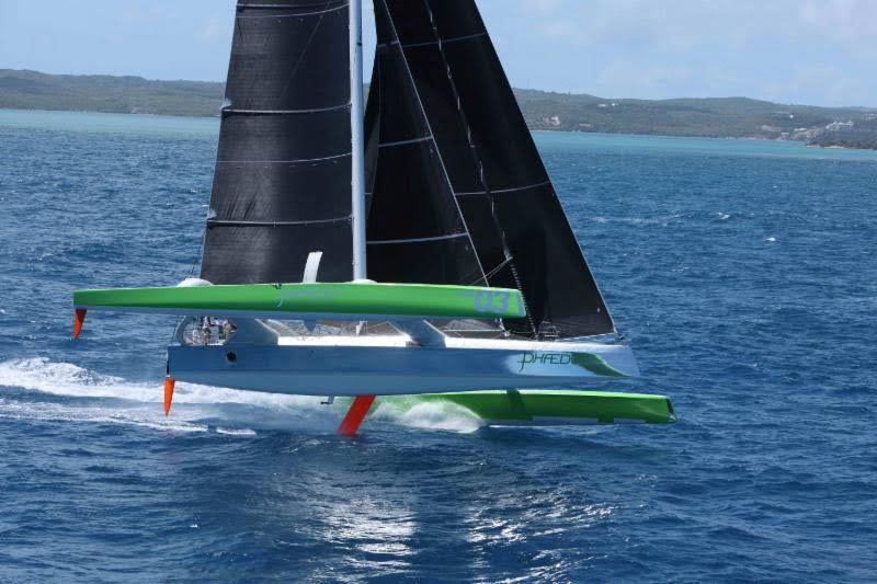 Lloyd Thornburg's MOD70 Phaedo3 at the start of the RORC Caribbean 600 © RORC/Tim Wright|Lloyd Thornburg's MOD70 Phaedo3 at the start of the RORC Caribbean 600 © RORC/Tim Wright|Tony Lawson's Concise 10. British skipper Ned Collier Wakefield was joined by the world speed record holder