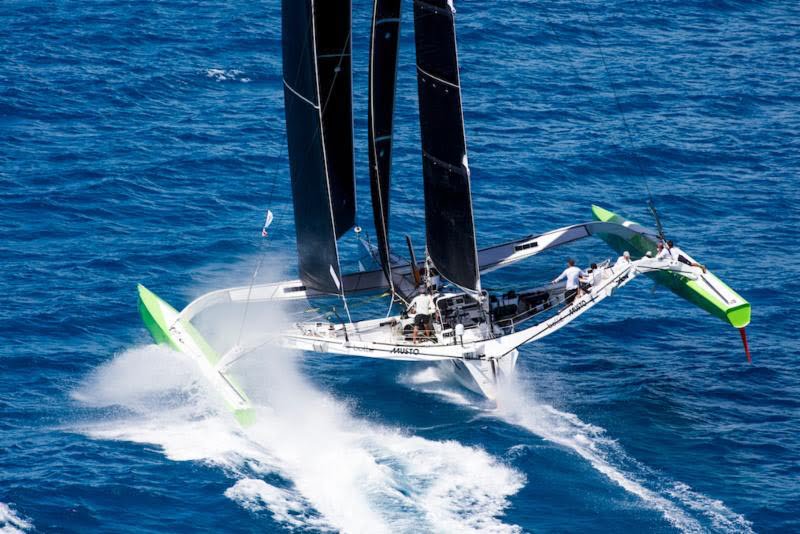 Setting the pace for the 2017 Antigua Bermuda Race: Lloyd Thornburg's American MOD70 Phaedo3 © Richard Langdon/Team Phaedo