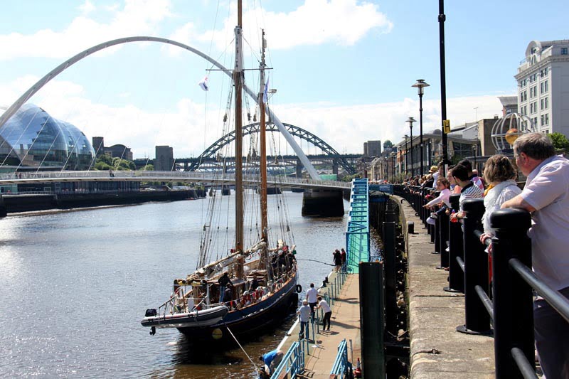 Veteran crew depart from Newcastle on their epic bid to sail around the UK coast