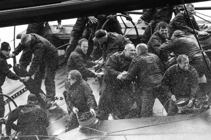Action on board Sir Peter Ogden's Jethou © Paul Wyeth/pwpictures.com