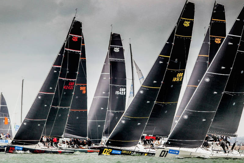 12 FAST40+ teams make up the largest Grand Prix class racing at Lendy Cowes Week. (Paul Wyeth/Lendy Cowes Week)