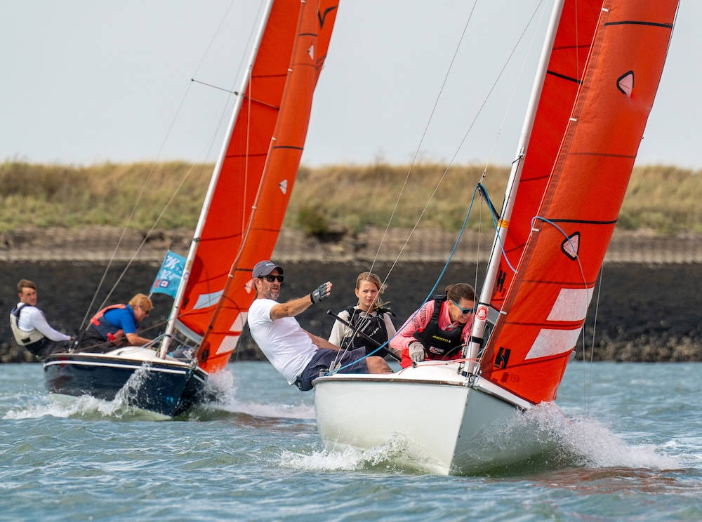 The Squib class is often the largest fleet at Burnham Week – photo Petru Balau Sports Photography / sports.hub47.com