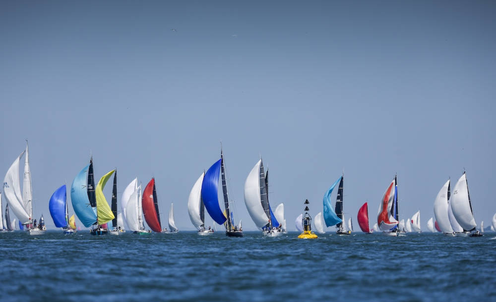 Start of the Cowes Dinard St Malo Race © Paul Wyeth/RORC